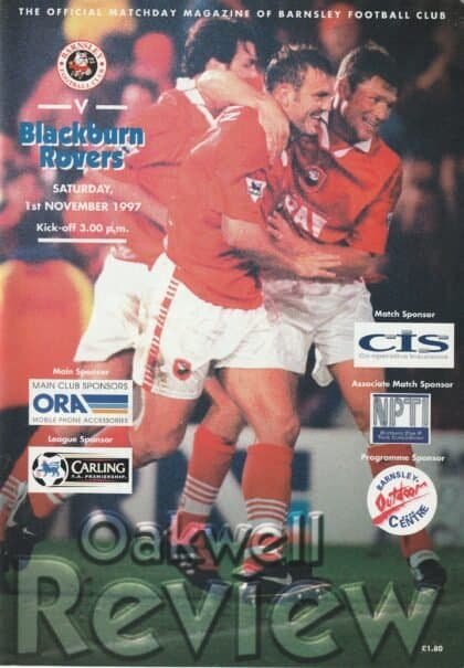 Barnsley v Blackburn Rovers 01-Nov-1997