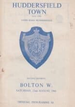 Huddersfield Town v Bolton Wanderers 22-Aug-1964