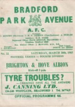 Bradford Park Avenue v Brighton & Hove Albion 20-Mar-1965