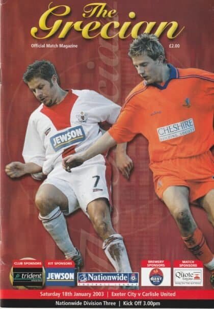 Exeter City v Carlisle United 18-Jan-2003