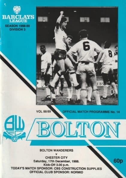Bolton Wanderers v Chester City 17-Dec-1988