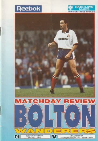 Bolton Wanderers v Chester City 08-Feb-1992