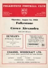 Folkestone v Crewe Alexandra 01-Aug-1968