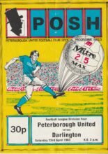 Peterborough United v Darlington 23-Apr-1983