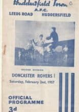Huddersfield Town v Doncaster Rovers   02-Feb-1957