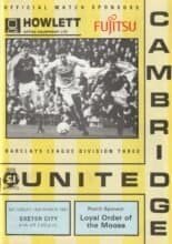 Cambridge United v Exeter City  16-Mar-1991