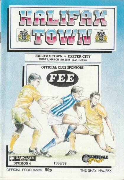 Halifax Town v Exeter City  17-Mar-1989