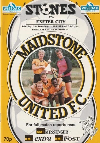 Maidstone United v Exeter City  02-Dec-1989