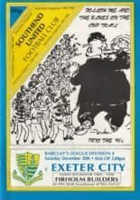 Southend United v Exeter City 30-Dec-1989