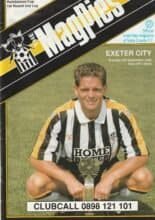 Notts County v Exeter City 04-Sep-1990