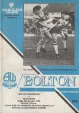 Bolton Wanderers v Gillingham 06-Jan-1989