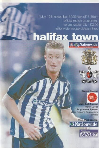 Halifax Town v Exeter City  12-Nov-1999