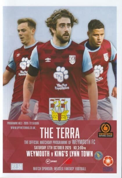 Weymouth v King's Lynn Town  17-Oct-2020