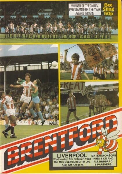 Brentford v Liverpool 05-Oct-1983