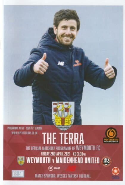 Weymouth v Maidenhead United 02-Apr-2021