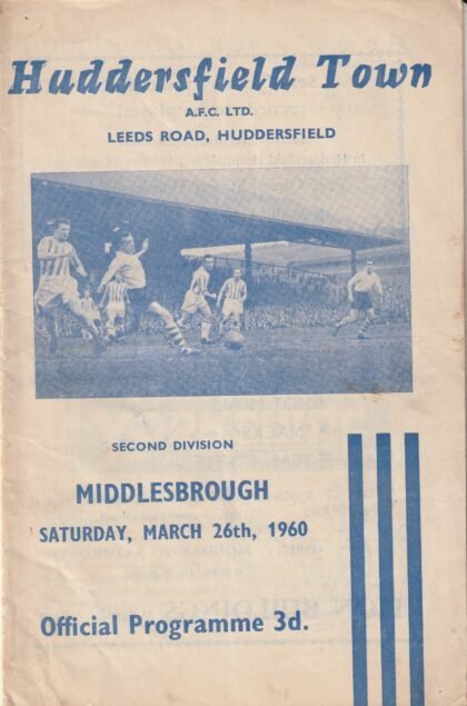 Huddersfield Town v Middlesbrough 26-Mar-1960