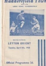 Huddersfield Town v Leyton Orient 08-Apr-1958