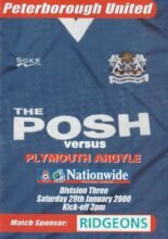 Peterborough United v Plymouth Argyle 29-Jan-2000