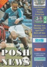 Peterborough United v Preston North End 12-Apr-1997