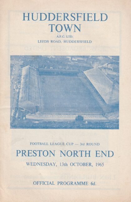 Huddersfield Town v Preston North End  13-Oct-1965