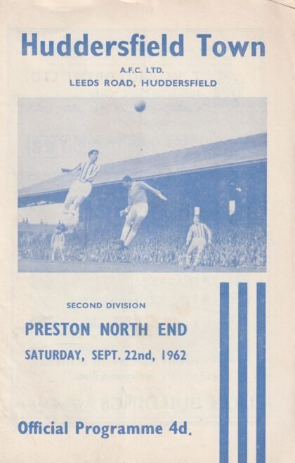Huddersfield Town v Preston North End  22-Sep-1962
