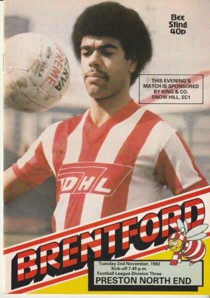 Brentford v Preston North End 02-Nov-1982