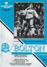 Bolton Wanderers v Preston North End 06-Dec-1988
