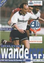 Bolton Wanderers v Port Vale 06-Dec-1994