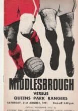 Middlesbrough v Queens Park Rangers 21-Aug-1971