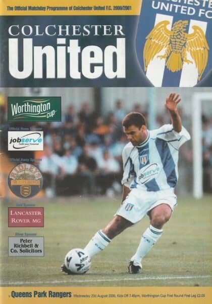 Colchester United v Queens Park Rangers  23-Aug-2000