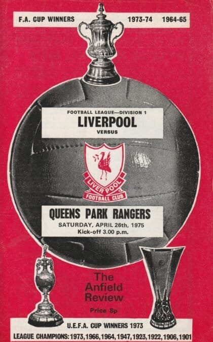 Liverpool v Queens Park Rangers 26-Apr-1975