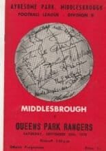 Middlesbrough v Queens Park Rangers 26-Sep-1970