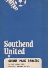 Southend United v Queens Park Rangers  04-Jan-1975