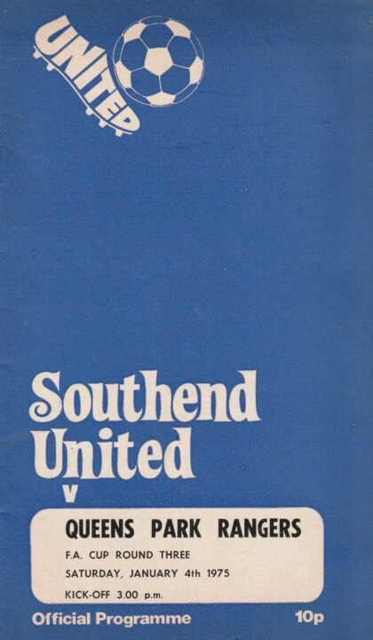 Southend United v Queens Park Rangers  04-Jan-1975