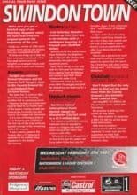 Swindon Town v Queens Park Rangers 05-Feb-1997