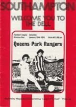 Southampton v Queens Park Rangers 19-Jan-1974