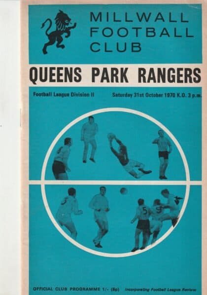 Millwall v Queens Park Rangers 31-Oct-1970