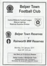 Belper Town Reserves v Rainworth Miners Welfare Reserves  03-Jan-2011