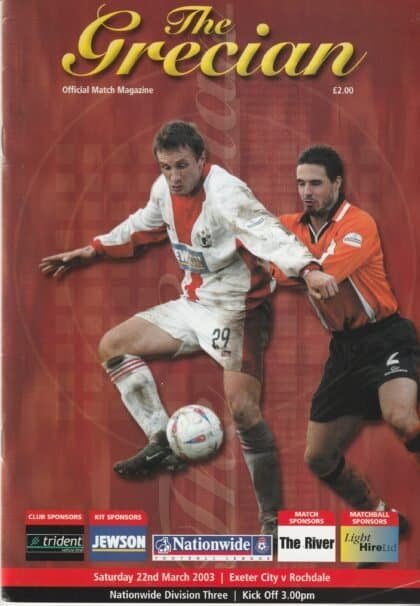 Exeter City v Rochdale 22-Mar-2003