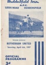 Huddersfield Town v Rotherham United  06-Apr-1957