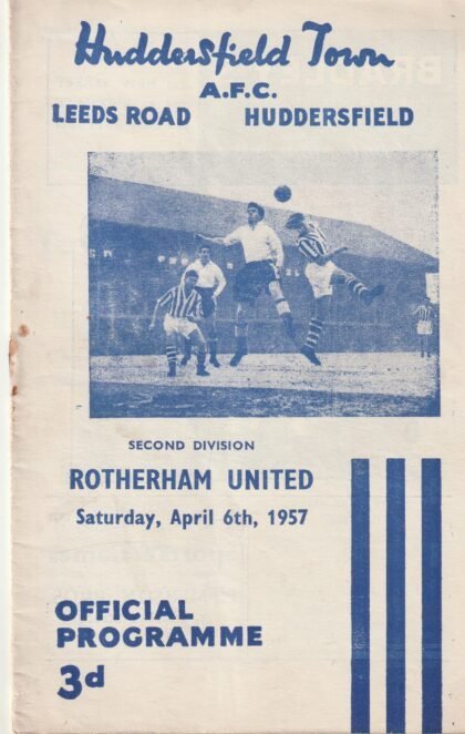 Huddersfield Town v Rotherham United  06-Apr-1957