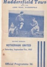 Huddersfield Town v Rotherham United  07-Sep-1957