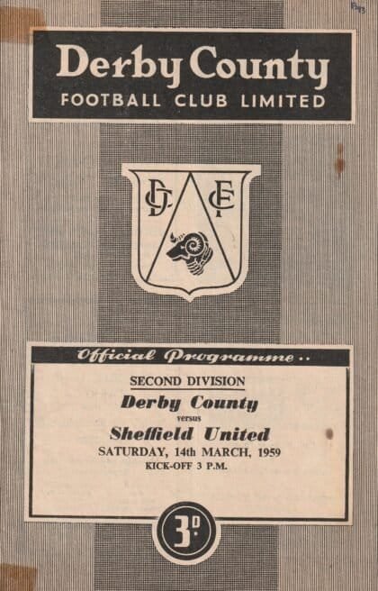 Derby County v Sheffield United 14-Mar-1959