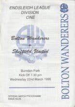 Bolton Wanderers v Sheffield United 22-Mar-1995