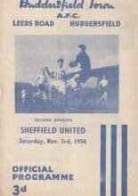 Huddersfield Town v Sheffield United 03-Nov-1956