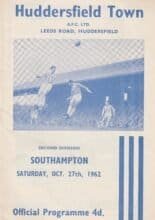 Huddersfield Town v Southampton 27-Oct-1962
