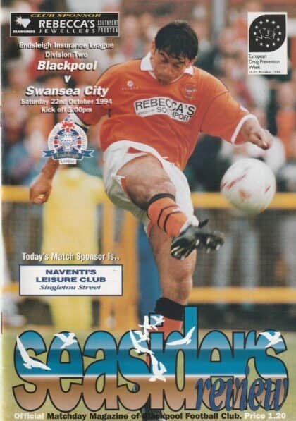 Blackpool v Swansea City 22-Oct-1994
