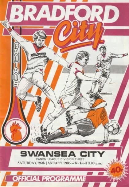 Bradford City v Swansea City 26-Jan-1985