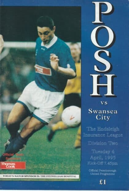 Peterborough United v Swansea City 04-Apr-1995