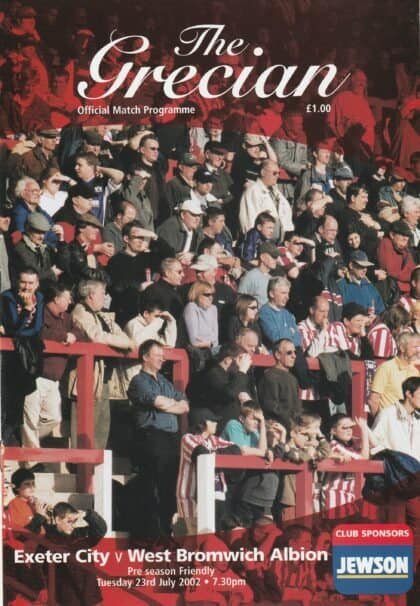 Exeter City v West Bromwich Albion 23-Jul-2002